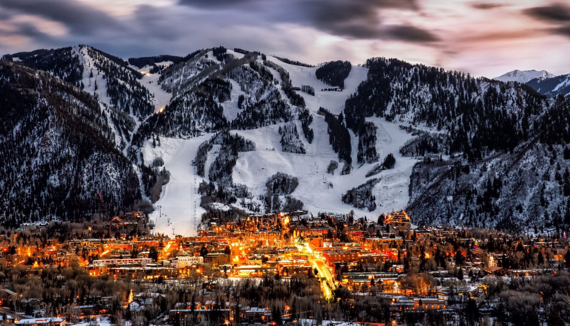 aspen in winter with white glove delivery in Colorado